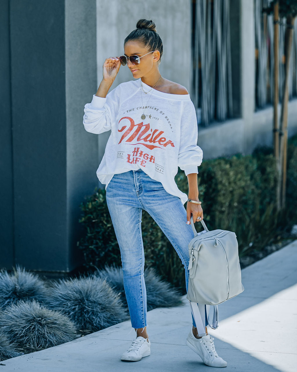 Miller High Life Relaxed Cotton Blend Pullover Oshnow