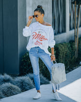 Miller High Life Relaxed Cotton Blend Pullover Oshnow