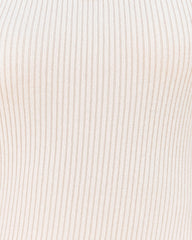 Mina Contrast Polka Dot Sleeve Knit Top - Ivory Oshnow