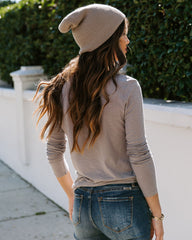 Miranda Long Sleeve Top - Light Grey Oshnow