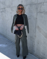 Mission Possible Cargo Wide Leg Pants - Olive Oshnow
