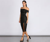 Misty Off Shoulder Glitter Dress Oshnow