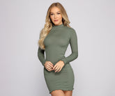 Must-Have Ribbed Knit Mini Dress Oshnow