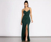 Nadia Formal Crepe Wrap Dress Oshnow