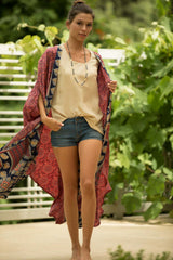 Nadra Printed Duster Kimono - Firenze Oshnow