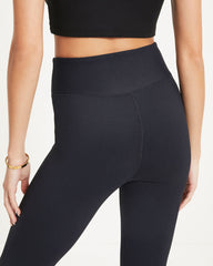 Namaste Mindset Ribbed Pants - Black Oshnow