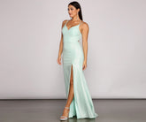 Nani Formal High Slit Lurex Dress Oshnow