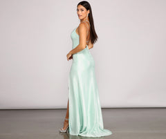 Nani Formal High Slit Lurex Dress Oshnow