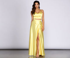 Naomi Satin Two Piece Dress Oshnow