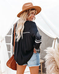 Napa Embroidered Tassel Top Oshnow