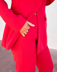 Next In Line Pocketed Trouser - Red Oshnow