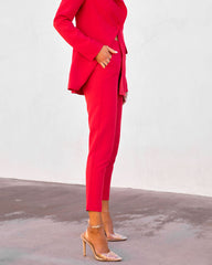 Next In Line Pocketed Trouser - Red Oshnow