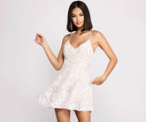 Nicole Formal Sequin Scroll Party Dress Oshnow