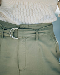 Noah Pocketed High Rise Belted Cargo Pants Oshnow