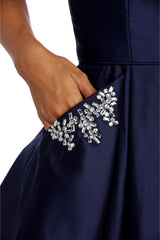 Noelle Formal Satin Party Dress Oshnow