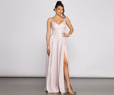 Noelle Formal Woven Glitter Ball Gown Oshnow