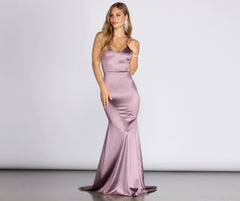 Nola Darling Satin Evening Gown Oshnow