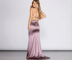 Nola Darling Satin Evening Gown Oshnow