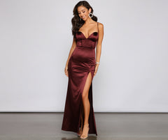 Nora High-Slit Mermaid Dress Oshnow