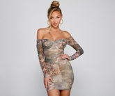 Not Your Angel Mesh Bodycon Dress Oshnow