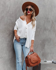 Nothing Without You Thermal Button Down Top - Ivory Oshnow