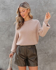 Oakley Pocketed Faux Leather Shorts - Olive - SALE Oshnow