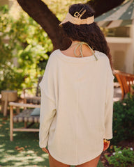 Oasis Relaxed Knit Top - Natural Oshnow