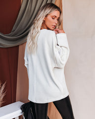 Oasis Relaxed Knit Top - Natural Oshnow