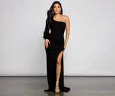 Odette Formal One Shoulder Crepe Mermaid Dress Oshnow