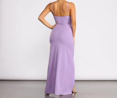 Olena Wrap Skirt Crepe Dress Oshnow