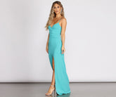 Olena Wrap Skirt Crepe Dress Oshnow