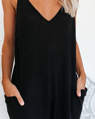 PREORDER - Andy Cotton Blend Pocketed Jumpsuit - Black Oshnow