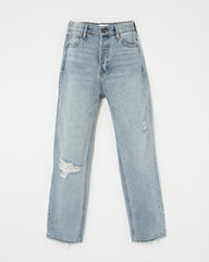 PREORDER - Ryan High Rise Rigid Distressed Straight Jeans Oshnow