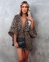 PREORDER - Scratch That Printed Pocketed Tie Romper - Camel Oshnow