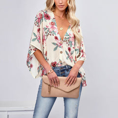 Palm Desert Floral Drape Bodysuit - Ivory Oshnow