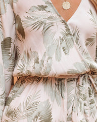 Palm Tree Escapades Kimono Romper Oshnow
