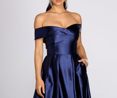 Palmer Formal Satin Wrap Dress Oshnow