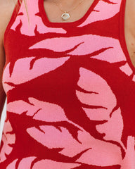 Palmetto Crop Knit Tank - Rust Oshnow