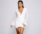 Paola Formal Sequin Ruched Bodycon Oshnow