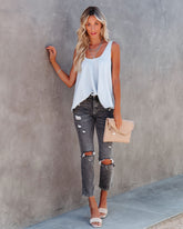 Parachute Woven Scoop Tank - Cloud Oshnow