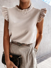 Parker Cotton Blend Ruffle Top Oshnow