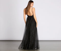 Parker Heat Stone Tulle Dress Oshnow