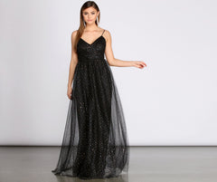 Parker Heat Stone Tulle Dress Oshnow