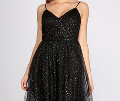 Parker Heat Stone Tulle Dress Oshnow