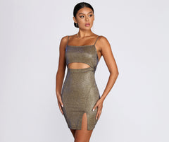 Party With Me Glitter Mini Dress Oshnow