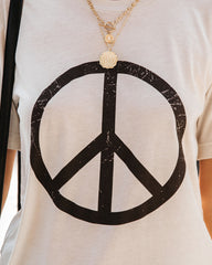 Peace Always Cotton Blend Tee Oshnow