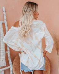 Peaches Tie Dye Knit Top Oshnow