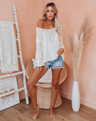 Peaches Tie Dye Knit Top Oshnow