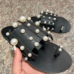 Pearl Flat Comfort Slippers Oshnow