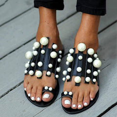 Pearl Flat Comfort Slippers Oshnow